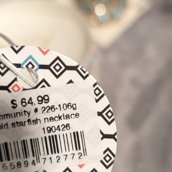 Gold Starfish Project Sand Dollar Layered Necklace - Picture 5 of 6